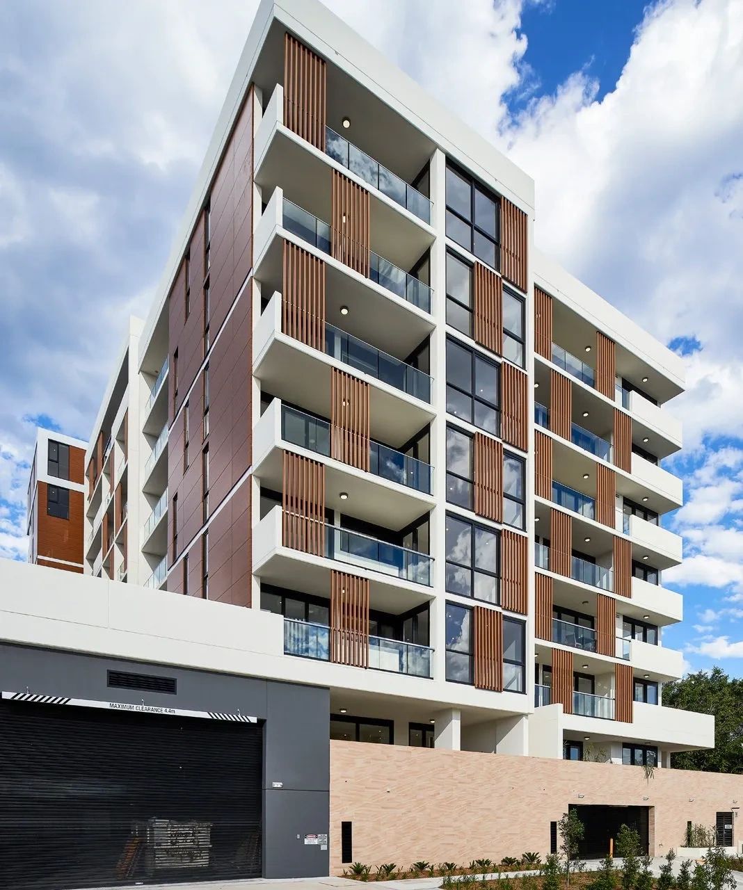 Modern residential building facade