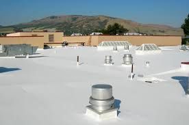 Commercial building construction aerial